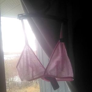 BNWT La Senza mesh bra in baby pink size M